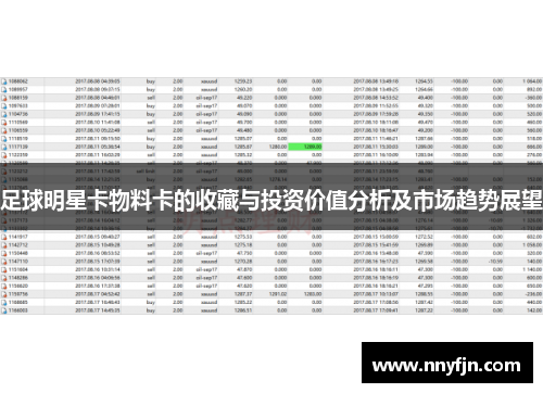 足球明星卡物料卡的收藏与投资价值分析及市场趋势展望